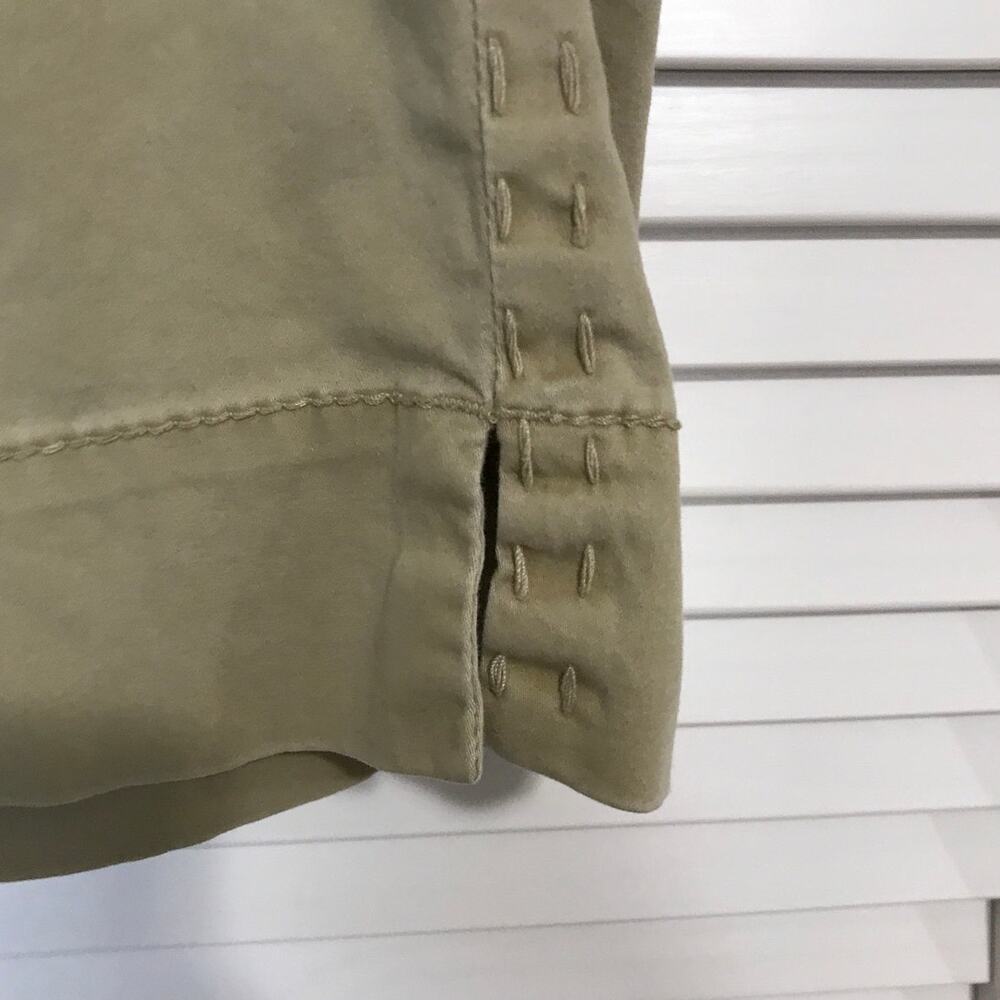 Blue Epic Khaki Tan stretch Twill Utility Chino Bermuda Shorts Women 14 - Picture 6 of 9